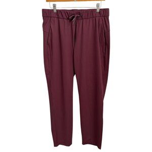 Lululemon Womens On The Fly 28" Pants Dark Adobe Size 8 Drawstring Stretch